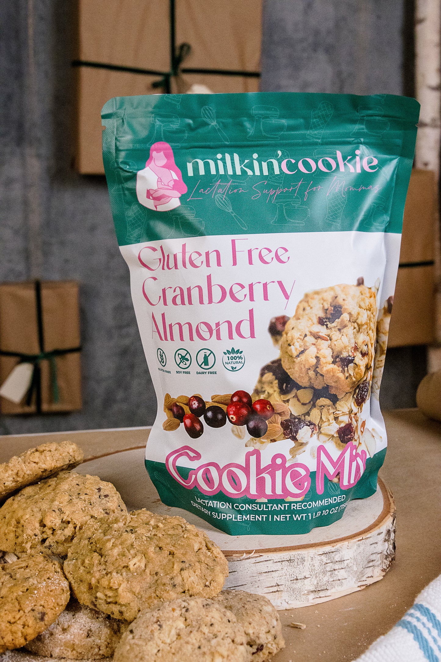 Gluten Free Cranberry Almond Lactation Cookie Mix